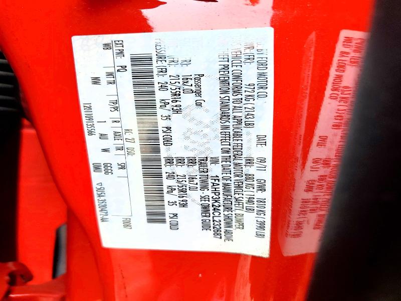 55880726 :رقم المزاد ، 1FAHP3K24CL232687 vin ، 2012 Ford Focus مزاد بيع