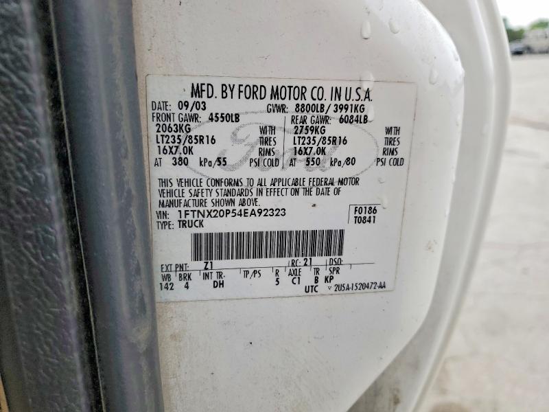 Продажа на аукционе авто 2004 Ford F250, vin: 1FTNX20P54EA92323, номер лота: 55686026