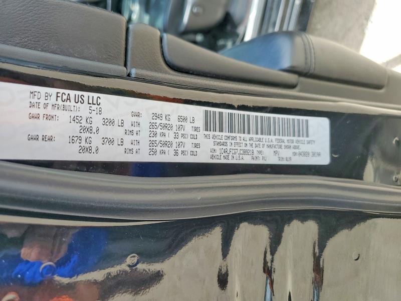 Продажа на аукционе авто 2018 Jeep Grand Cherokee, vin: 1C4RJFCG7JC389218, номер лота: 56058096