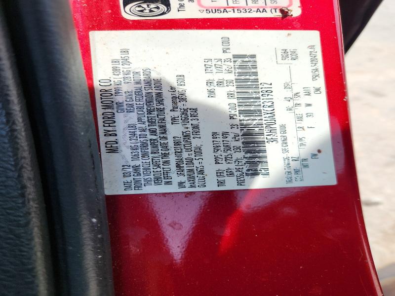 Продажа на аукционе авто 2012 Ford Fusion, vin: 3FAHP0JAXCR319812, номер лота: 58486866