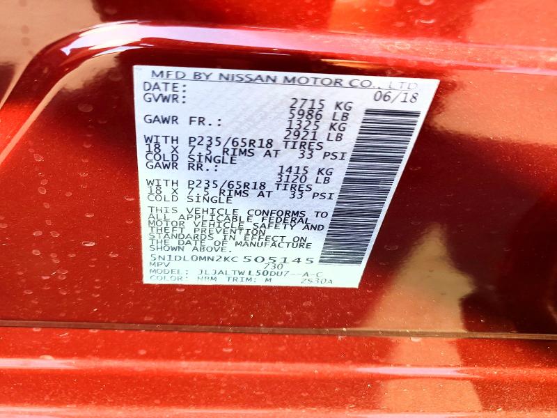 Aukcja sprzedaży 2019 Infiniti Qx60, vin: 5N1DL0MN2KC505145, numer aukcji: 54471856