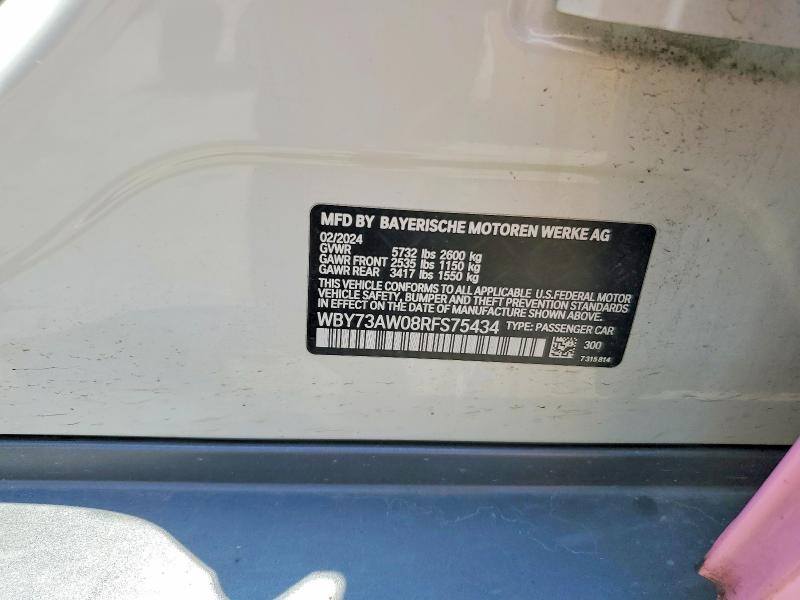 Продаж на аукціоні авто 2024 Bmw I4, vin: WBY73AW08RFS75434, номер лоту: 56968696
