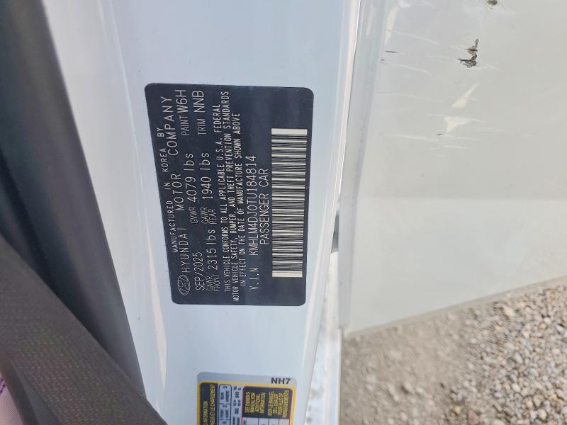 57871786 :رقم المزاد ، KMHLM4DJ0TU184814 vin ، 2026 Hyundai Elantra Hybrid مزاد بيع