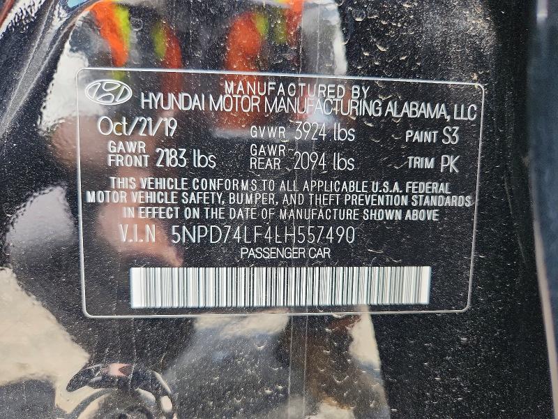 Продаж на аукціоні авто 2020 Hyundai Elantra, vin: 5NPD74LF4LH557490, номер лоту: 58051066