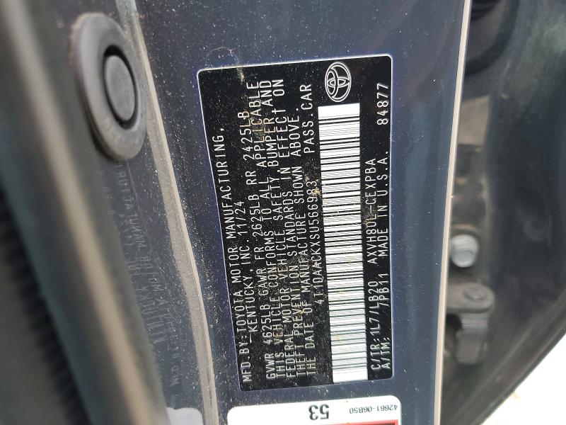 2025 Toyota Camry მანქანა იყიდება აუქციონზე, vin: 4T1DAACKXSU566983, აუქციონის ნომერი: 58311326