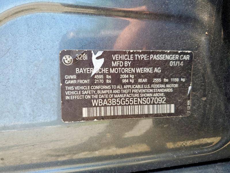 Aukcja sprzedaży 2014 Bmw 328, vin: WBA3B5G55ENS07092, numer aukcji: 57256276