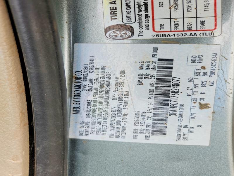 Продажа на аукционе авто 2006 Ford Fusion, vin: 3FAHP07176R248077, номер лота: 56737146