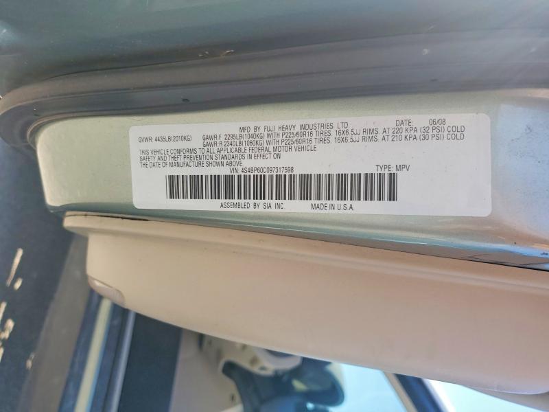 Aukcja sprzedaży 2009 Subaru Outback, vin: 4S4BP60C097317598, numer aukcji: 55500896