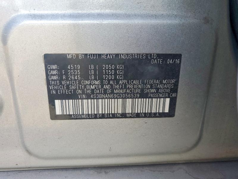 Aukcja sprzedaży 2016 Subaru Legacy, vin: 4S3BNAN69G3056539, numer aukcji: 57577196