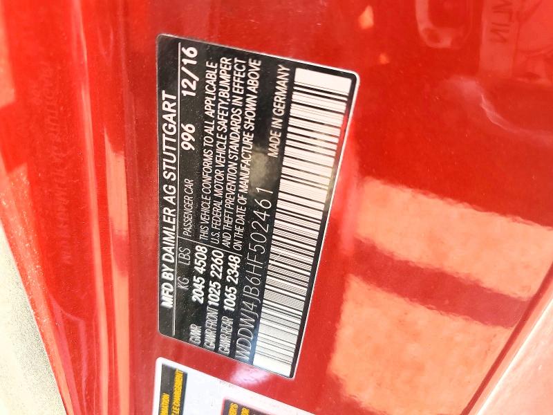 55917176 :رقم المزاد ، WDDWJ4JB6HF502461 vin ، 2017 Mercedes-benz C مزاد بيع