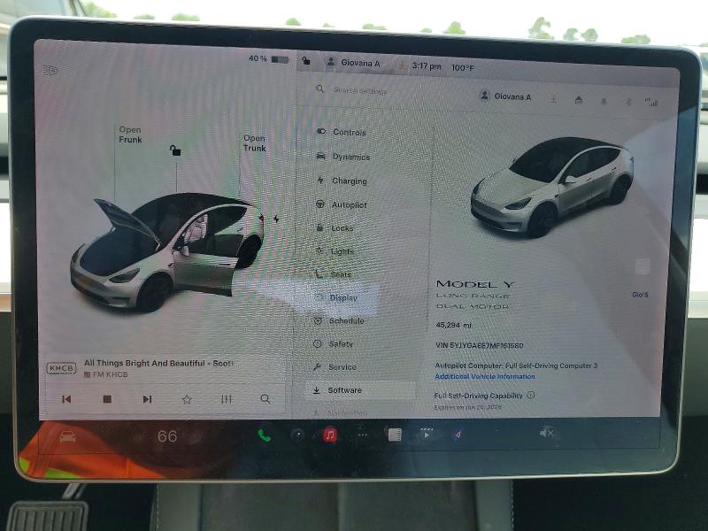 Aukcja sprzedaży 2021 Tesla Model Y, vin: 5YJYGAEE7MF151580, numer aukcji: 56852086