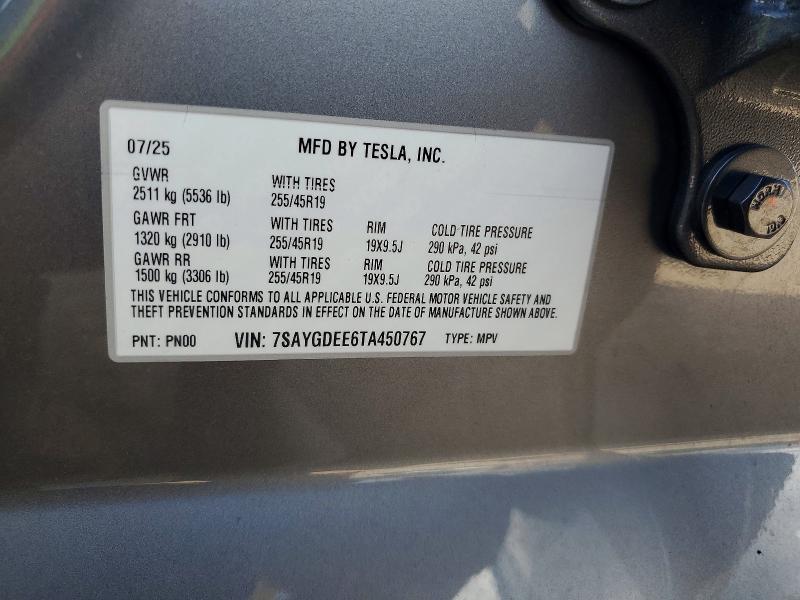 Продажа на аукционе авто 2026 Tesla Model Y, vin: 7SAYGDEE6TA450767, номер лота: 56564826