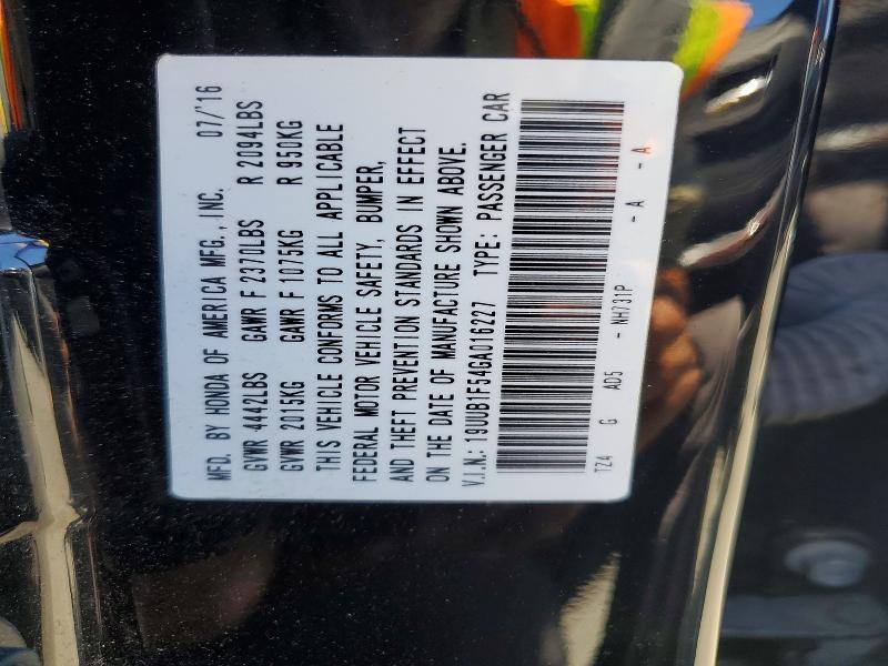 Aukcja sprzedaży 2016 Acura Tlx, vin: 19UUB1F54GA016227, numer aukcji: 58483246