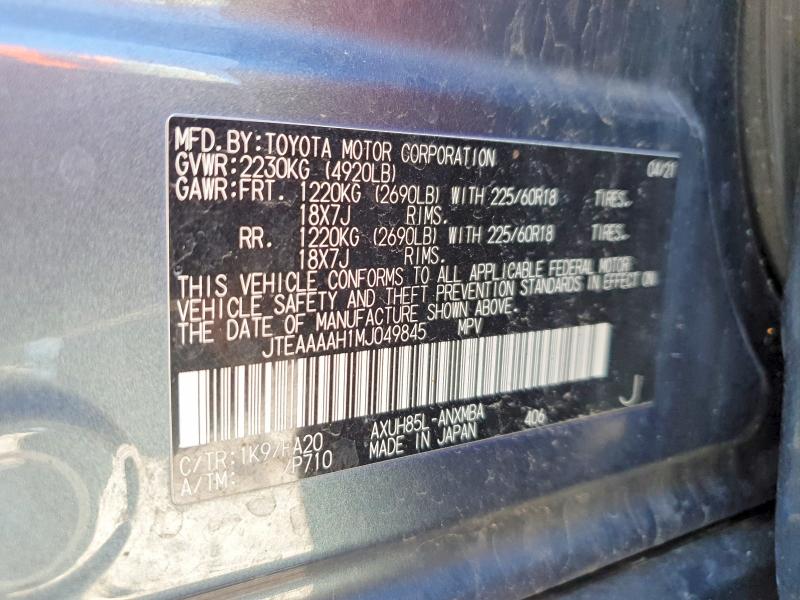 Продажа на аукционе авто 2021 Toyota Venza, vin: JTEAAAAH1MJ049845, номер лота: 57007916