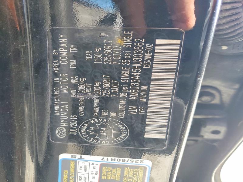 Продаж на аукціоні авто 2017 Hyundai Tucson, vin: KM8J33A45HU303662, номер лоту: 56123226