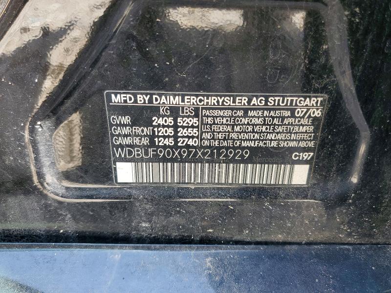 Aukcja sprzedaży 2007 Mercedes-benz E, vin: WDBUF90X97X212929, numer aukcji: 55592816