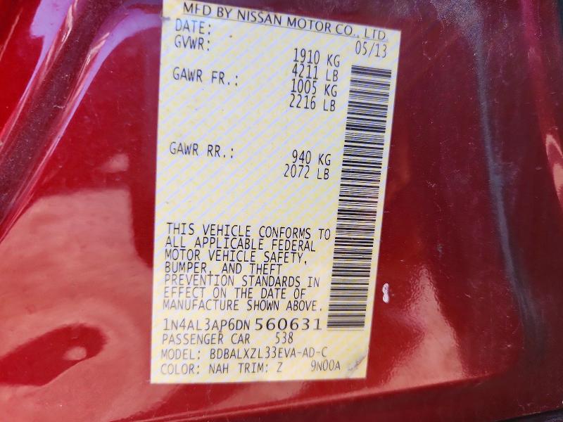 Продаж на аукціоні авто 2013 Nissan Altima, vin: 1N4AL3AP6DN560631, номер лоту: 55621596