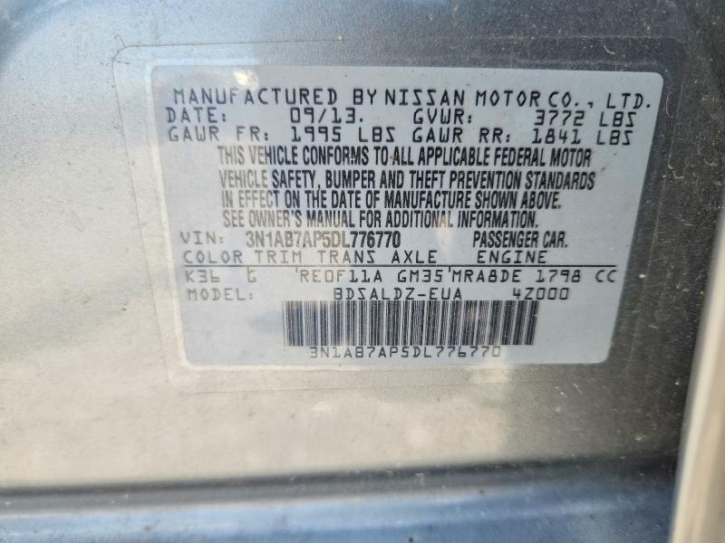 55637866 :رقم المزاد ، 3N1AB7AP5DL776770 vin ، 2013 Nissan Sentra مزاد بيع