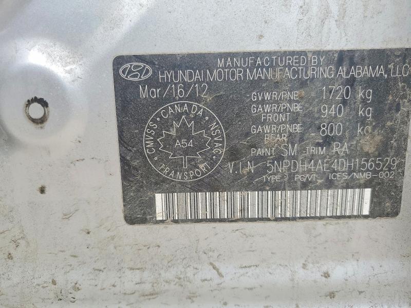 Продажа на аукционе авто 2013 Hyundai Elantra, vin: 5NPDH4AE4DH156529, номер лота: 55306546