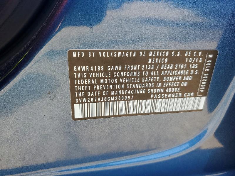 Продажа на аукционе авто 2016 Volkswagen Jetta, vin: 3VW267AJ8GM269097, номер лота: 54707886