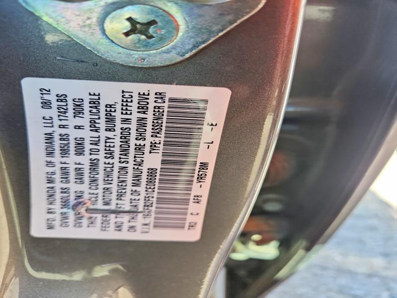 Продаж на аукціоні авто 2012 Honda Civic, vin: 19XFB2F51CE086868, номер лоту: 55008566
