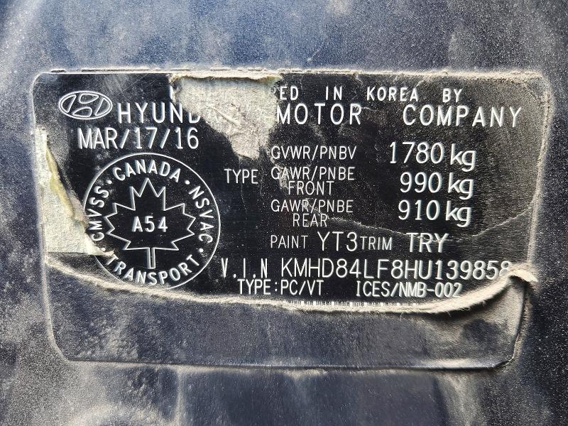 Продажа на аукционе авто 2017 Hyundai Elantra, vin: KMHD84LF8HU139858, номер лота: 57883326