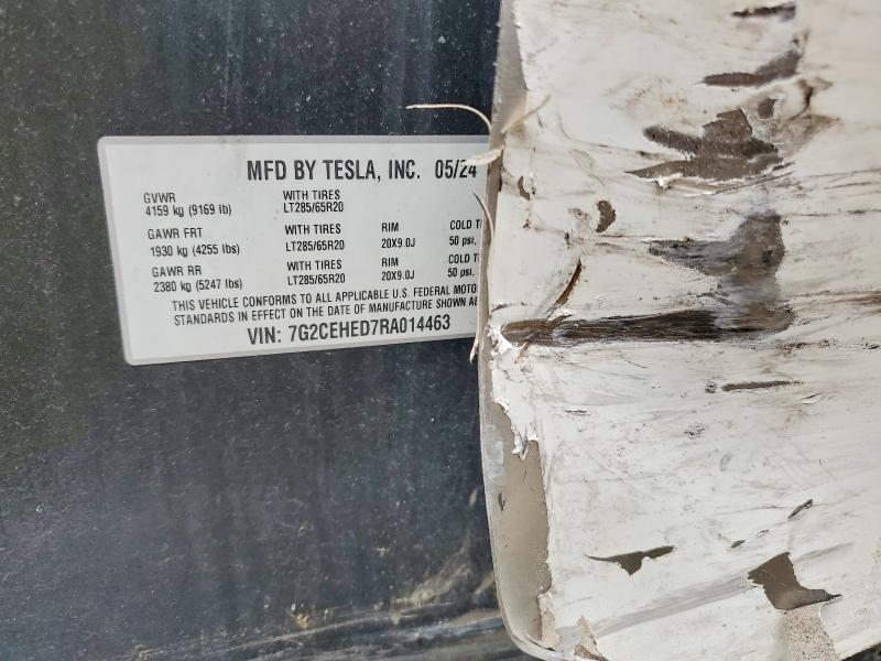 2024 Tesla Cybertruck მანქანა იყიდება აუქციონზე, vin: 7G2CEHED7RA014463, აუქციონის ნომერი: 57118636