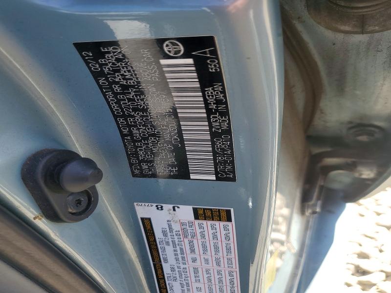 58924096 :رقم المزاد ، JTDKN3DU7C1517397 vin ، 2012 Toyota Prius مزاد بيع