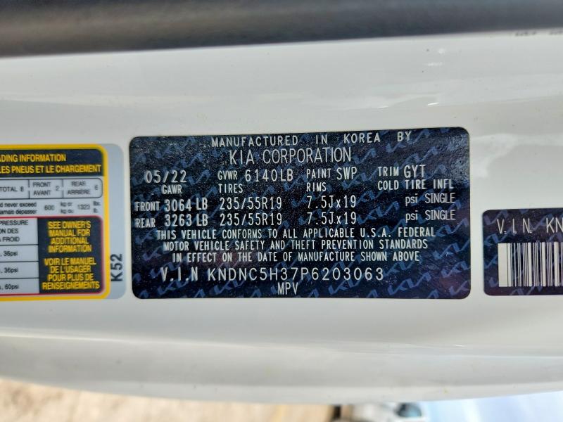 56420126 :رقم المزاد ، KNDNC5H37P6203063 vin ، 2023 Kia Carnival مزاد بيع