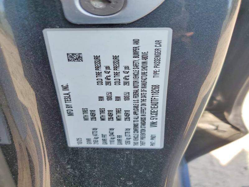 55974376 :رقم المزاد ، 5YJ3E1EA0TF118268 vin ، 2026 Tesla Model 3 مزاد بيع