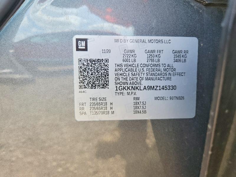 Продаж на аукціоні авто 2021 Gmc Acadia, vin: 1GKKNKLA9MZ145330, номер лоту: 59159206