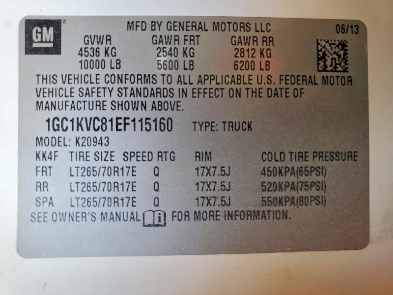 Продажа на аукционе авто 2014 Chevrolet Silverado, vin: 1GC1KVC81EF115160, номер лота: 56118006