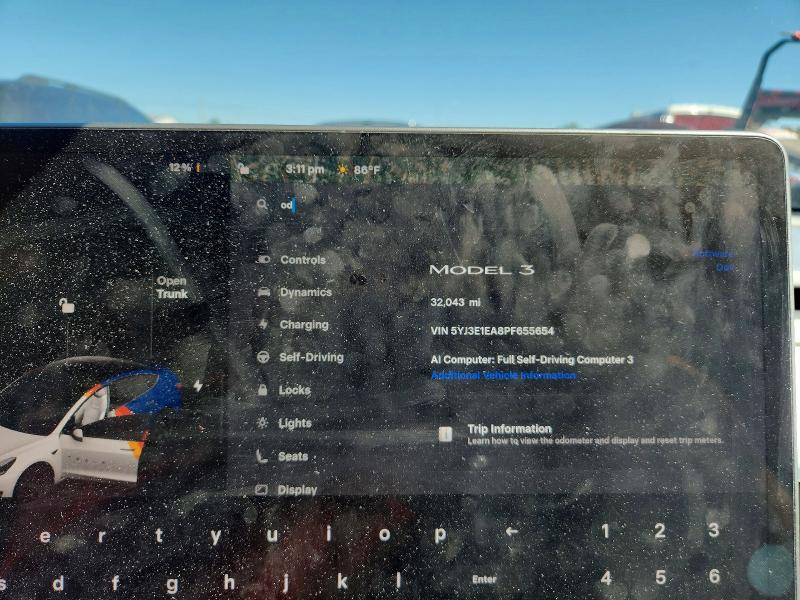 Продажа на аукционе авто 2023 Tesla Model 3, vin: 5YJ3E1EA8PF655654, номер лота: 55815976