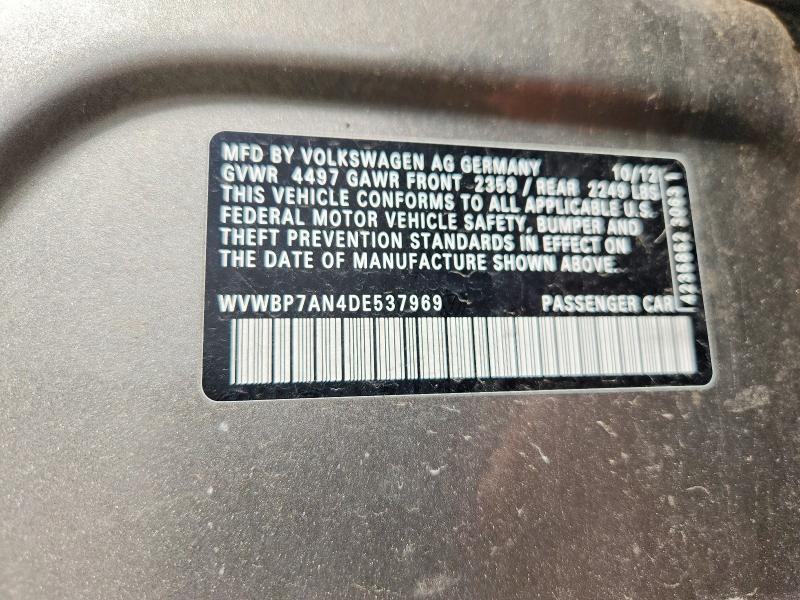 Продажа на аукционе авто 2013 Volkswagen Cc, vin: WVWBP7AN4DE537969, номер лота: 56425916