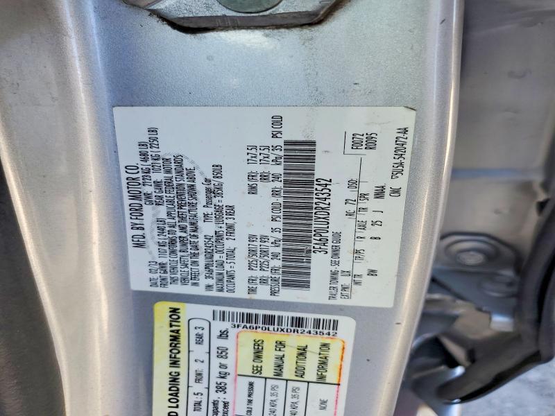 2013 Ford Fusion მანქანა იყიდება აუქციონზე, vin: 3FA6P0LUXDR243542, აუქციონის ნომერი: 58128756