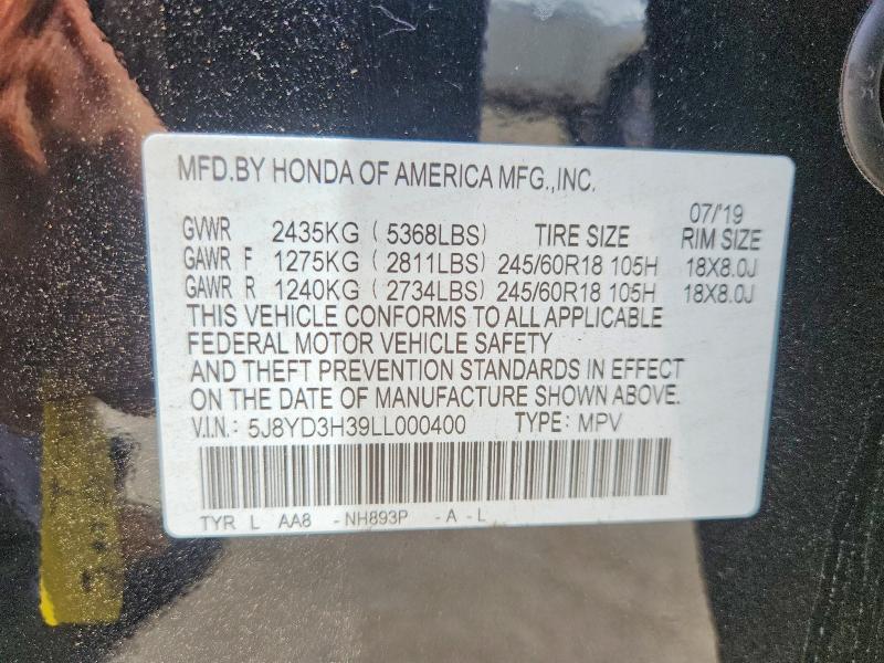 Aukcja sprzedaży 2020 Acura Mdx, vin: 5J8YD3H39LL000400, numer aukcji: 56655846