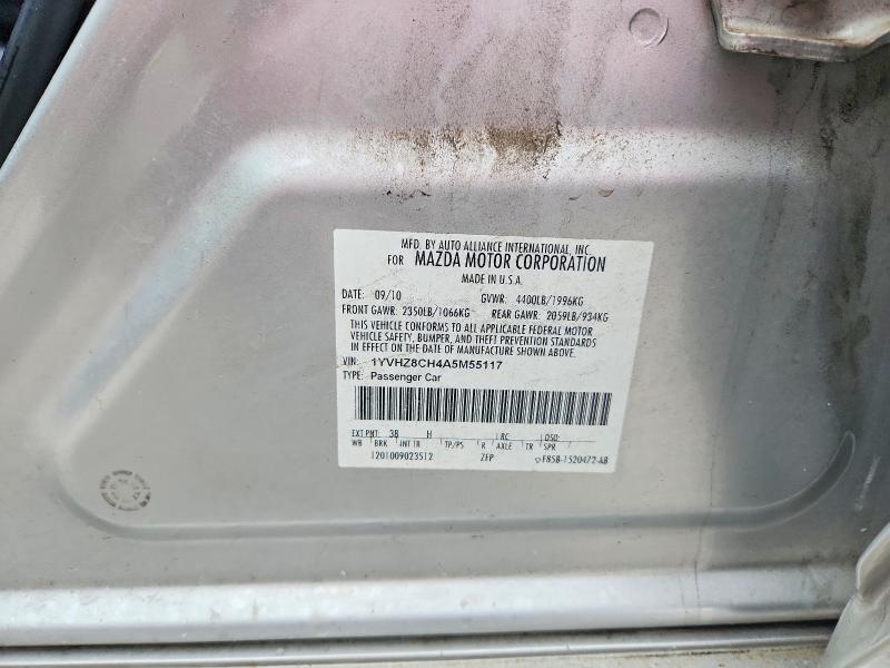 Продажа на аукционе авто 2010 Mazda 6, vin: 1YVHZ8CH4A5M55117, номер лота: 56600486