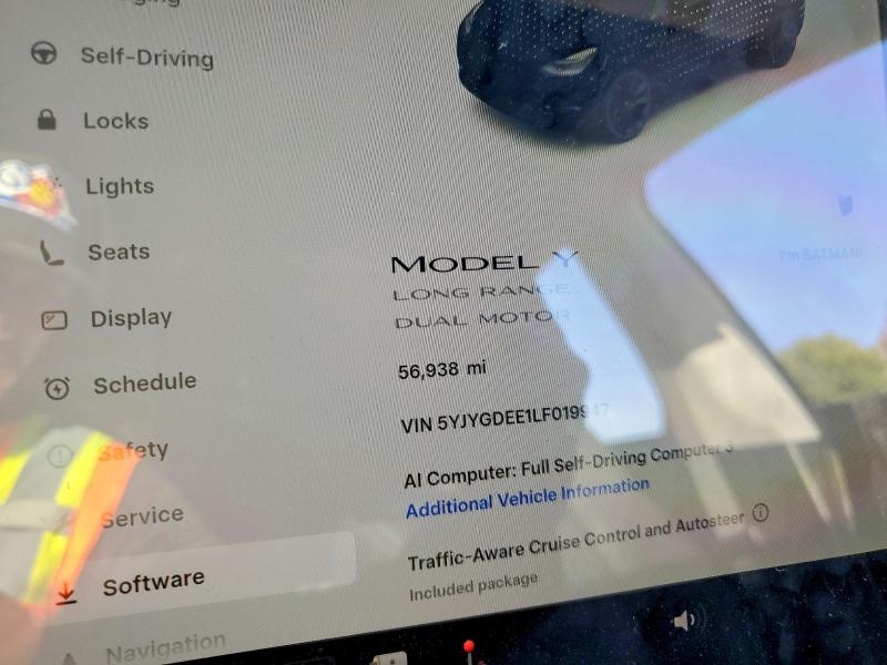 Продажа на аукционе авто 2020 Tesla Model Y, vin: 5YJYGDEE1LF019947, номер лота: 55459576