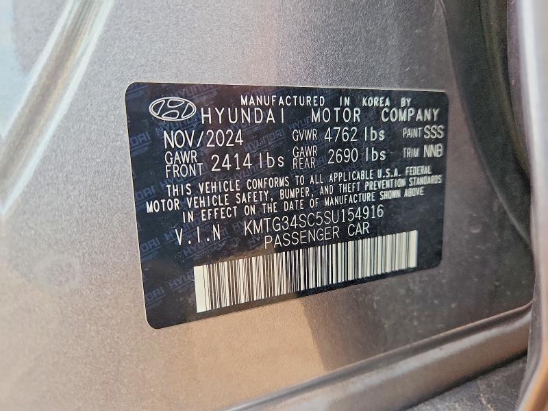 57315146 :رقم المزاد ، KMTG34SC5SU154916 vin ، 2025 Genesis G70 مزاد بيع