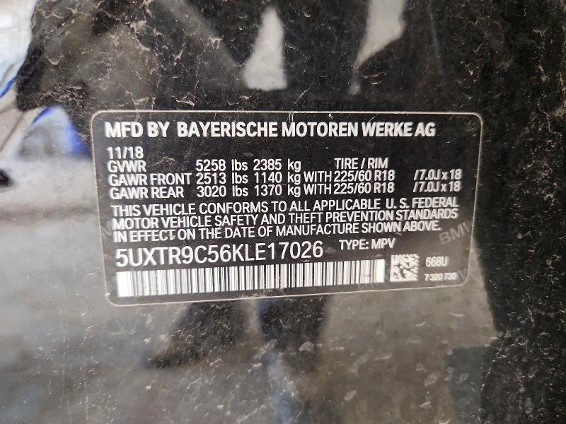 Aukcja sprzedaży 2019 Bmw X3, vin: 5UXTR9C56KLE17026, numer aukcji: 57320476