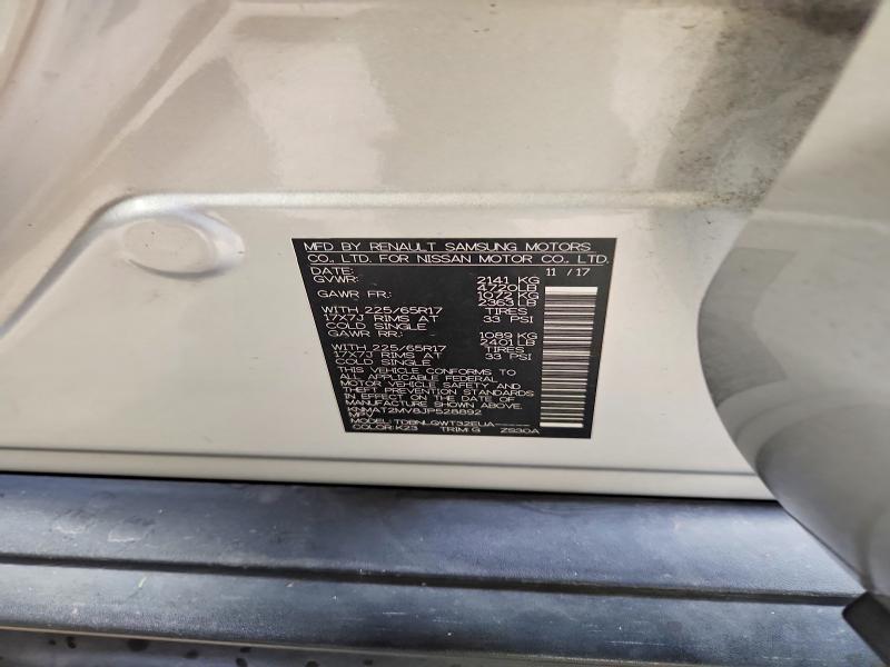 57932696 :رقم المزاد ، KNMAT2MV8JP528892 vin ، 2018 Nissan Rogue مزاد بيع