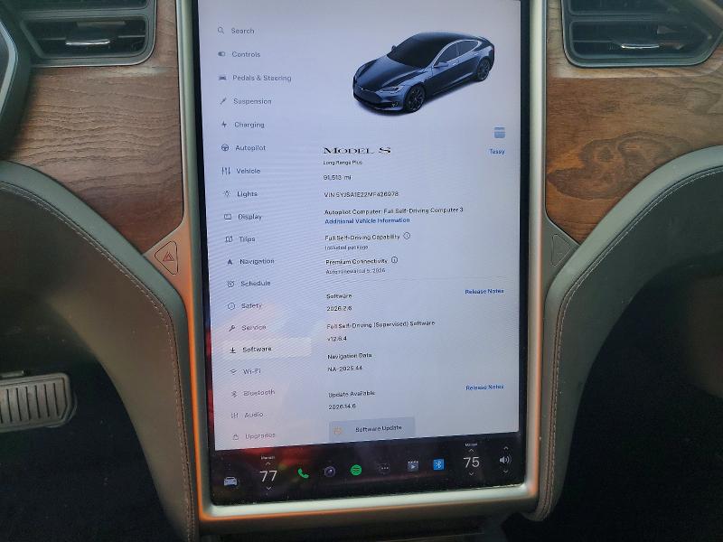 Aukcja sprzedaży 2021 Tesla Model S, vin: 5YJSA1E22MF426978, numer aukcji: 56808256