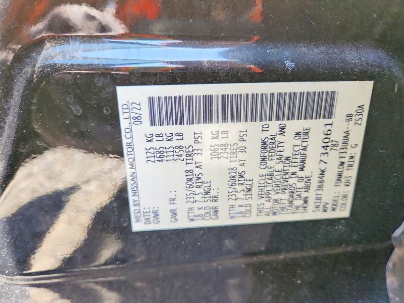 56031156 :رقم المزاد ، 5N1BT3BB4NC734061 vin ، 2022 Nissan Rogue مزاد بيع