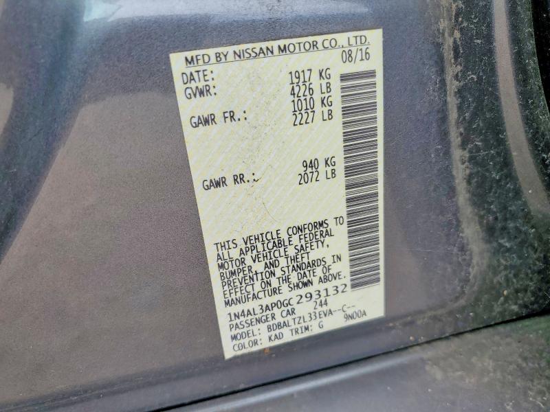 Aukcja sprzedaży 2016 Nissan Altima, vin: 1N4AL3AP0GC293132, numer aukcji: 57689326
