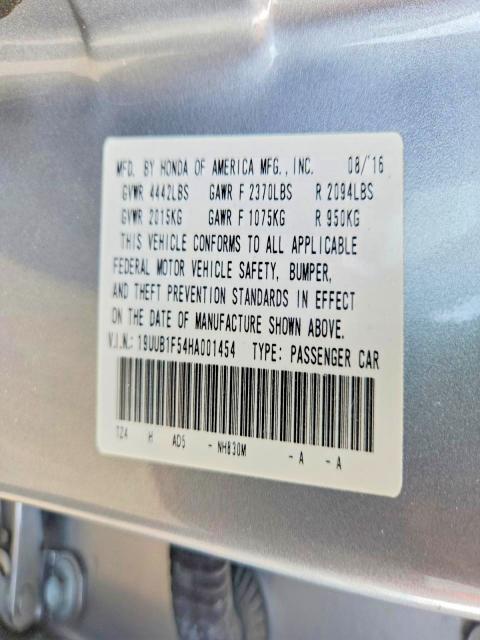 Продаж на аукціоні авто 2017 Acura Tlx, vin: 19UUB1F54HA001454, номер лоту: 58443666