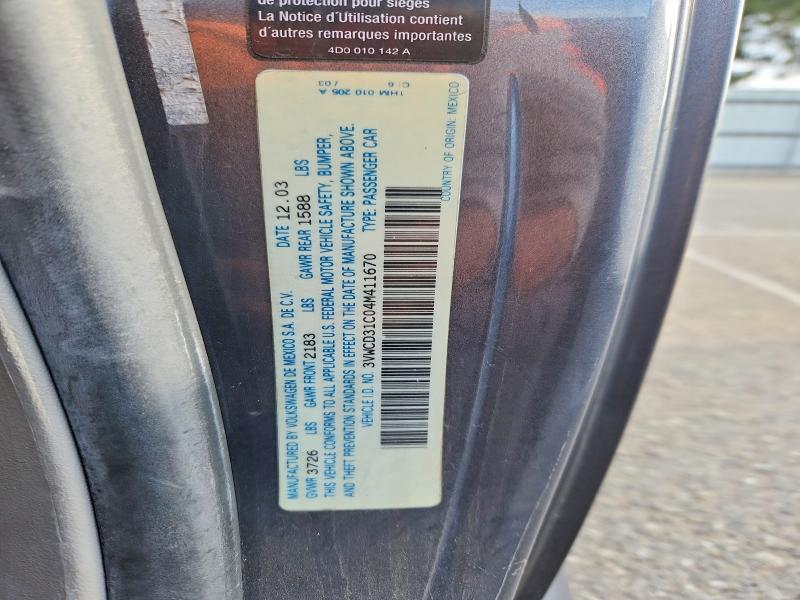 Aukcja sprzedaży 2004 Volkswagen New Beetle, vin: 3VWCD31C04M411670, numer aukcji: 55811786