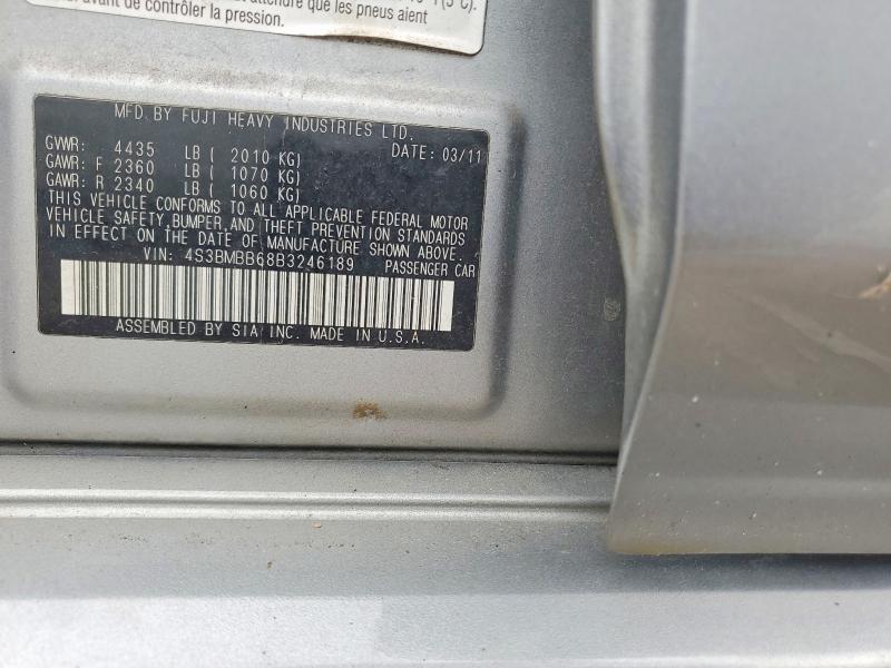 Продажа на аукционе авто 2011 Subaru Legacy, vin: 4S3BMBB68B3246189, номер лота: 58437106