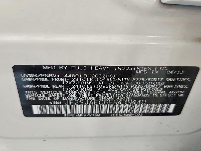 Aukcja sprzedaży 2014 Subaru Forester, vin: JF2SJAEC6EH439440, numer aukcji: 57185596