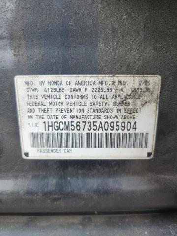 Продажа на аукционе авто 2005 Honda Accord, vin: 1HGCM56735A095904, номер лота: 56856916