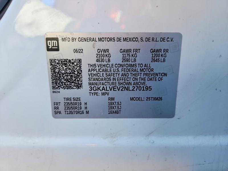 2022 Gmc Terrain მანქანა იყიდება აუქციონზე, vin: 3GKALVEV2NL270195, აუქციონის ნომერი: 58552426